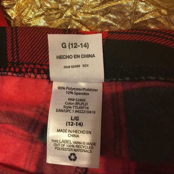 5/$25 Time And Tru Plaid Leggings - Picture 3 of 3